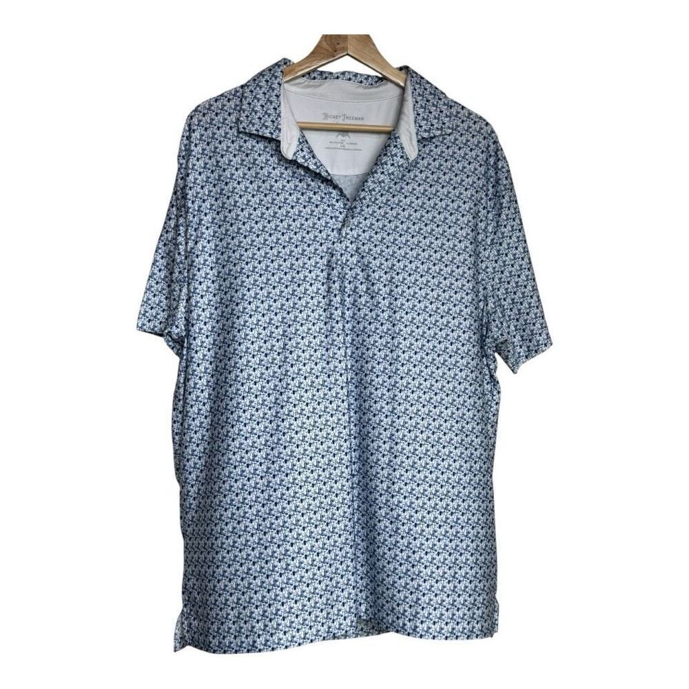 HICKEY FREEMAN‎ Patterned Woven Polo golf large